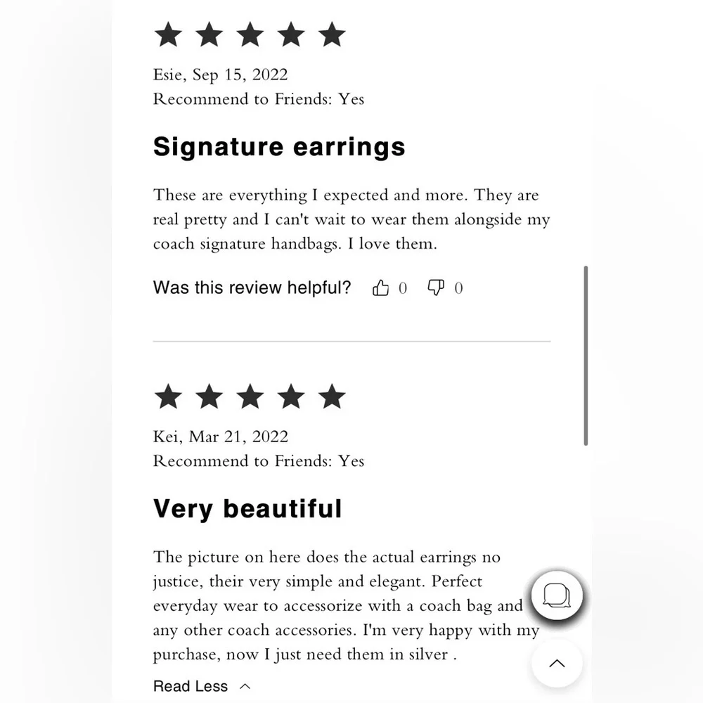 Coach stud earrings